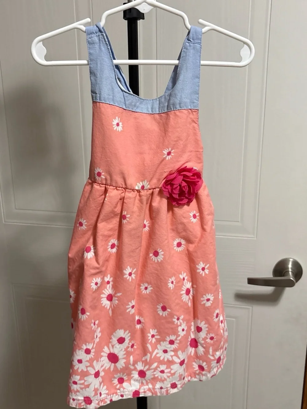 Penelope Mack Coral & Chambray Daisy Sundress